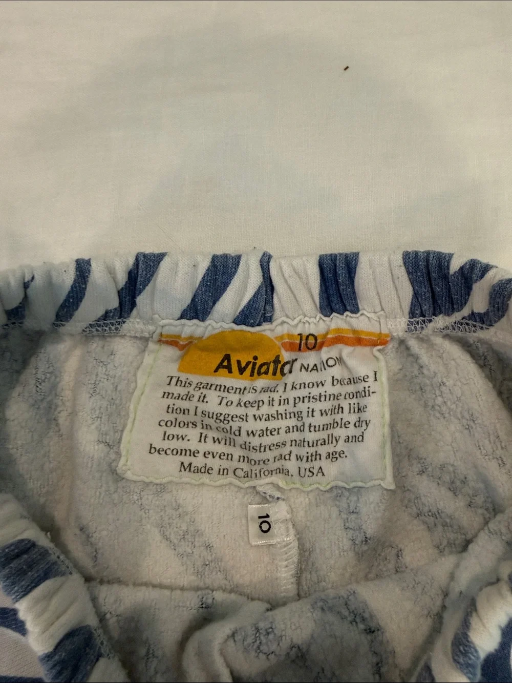 Kids Aviator Nation Blue Zebra-Print sweatpants